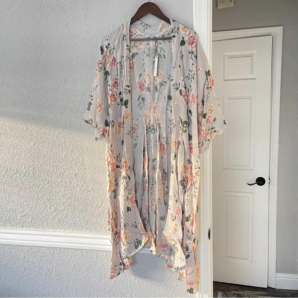 Olivaceous Floral Button Down Shirt - lavender cream and Sage S/M NWT - Picture 1 of 5